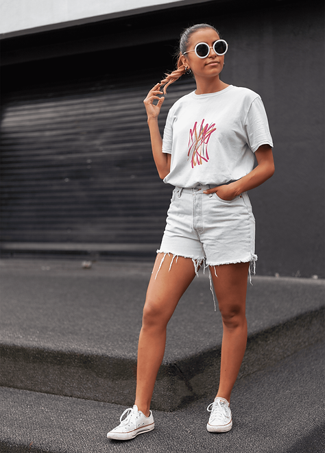 Women White Pure Cotton T-shirt