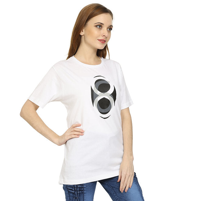 Women White Pure Cotton T-shirt