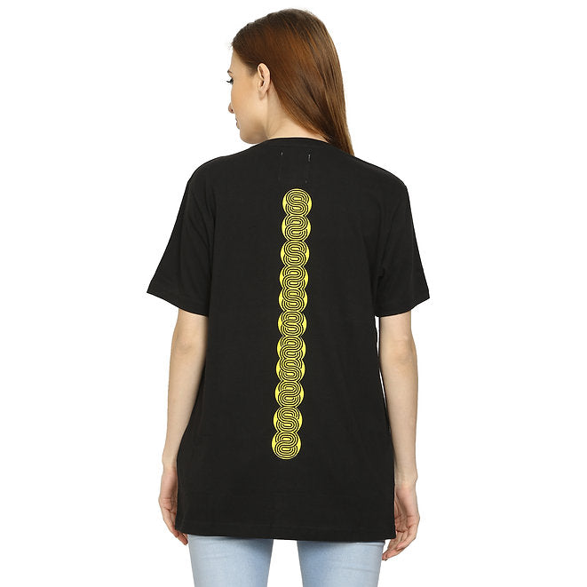 Women Black Pure Cotton T-shirt