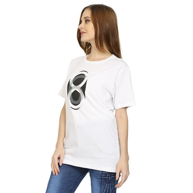 Women White Pure Cotton T-shirt