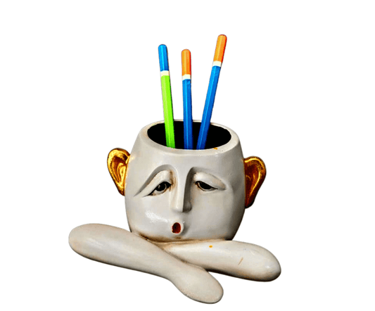 Human Face Pen Stand