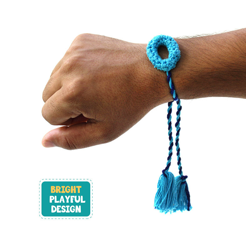 Hand-made, Eco-Friendly Plantable Rakhi and 10 Color Pencil Combo pack