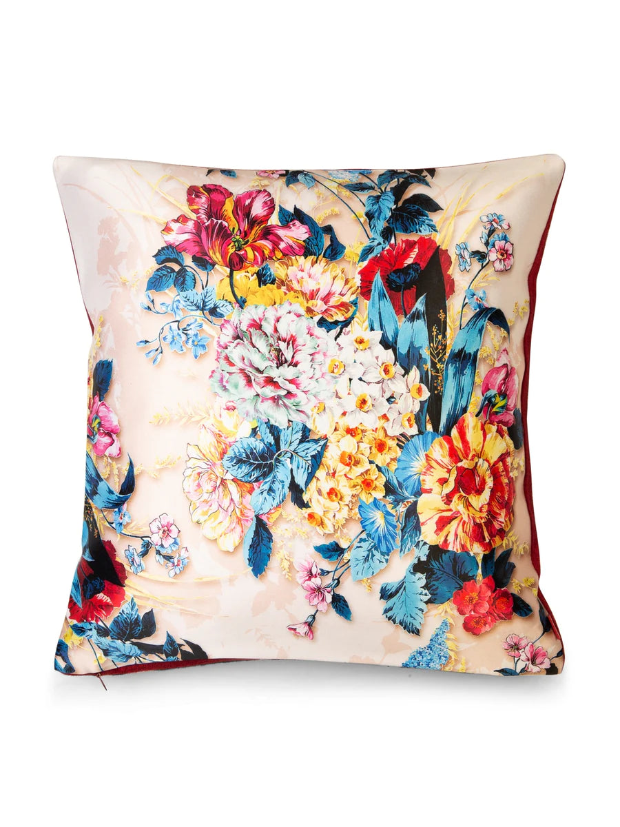 Designer Digital Printed Silky Smooth Cushion Covers (floral-multi)