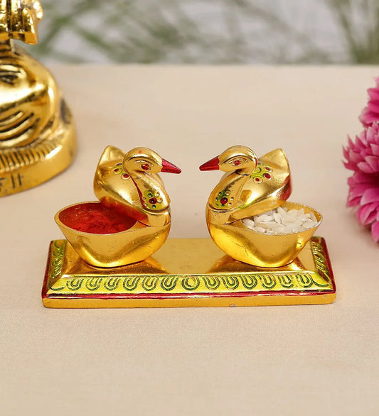 Swan Duck Shape Haldi KumKum Holder