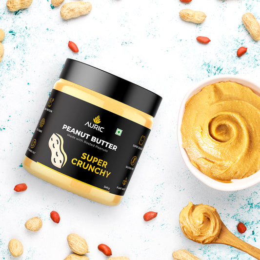 Auric Peanut Butter Crunchy | Gluten and Lactose-free | 340 g