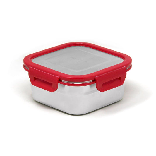 Lock 'N' Store Steel Square With Steel Lid | Food Storage Container